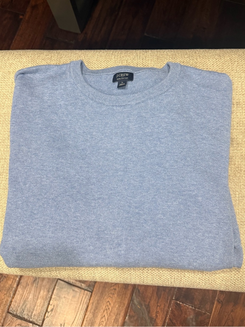 J. Crew Men's Crewneck Sweater in Heathered Light Blue